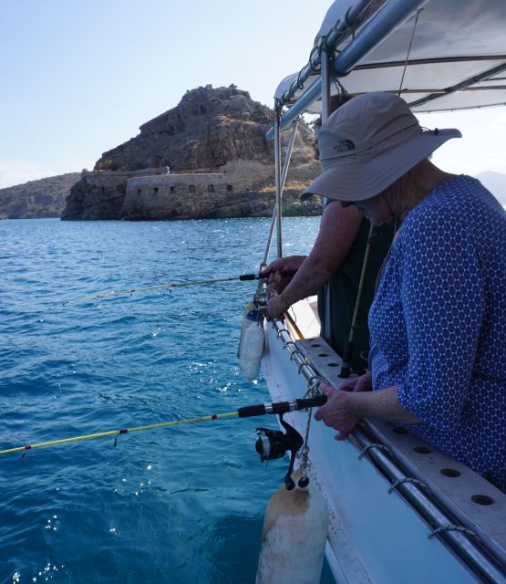 Crete: Fishing & Swimming Boat Cruise with Lunch & Drinks - Learning to fish in the Sea of Crete