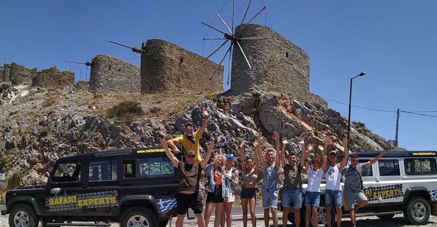 Crete: Lasithi Plateau and Cave of Zeus Off-Road Safari Tour - Seli Ambelou windmills and the road to Lasithi