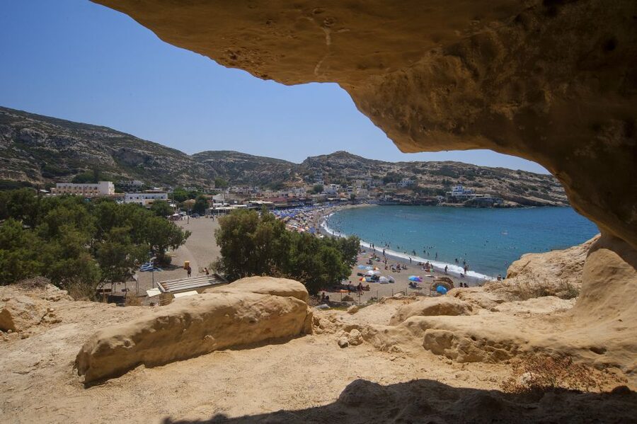 Crete: Matala Beach and Hippie caves, Red beach - Why Matala makes a strong beach day