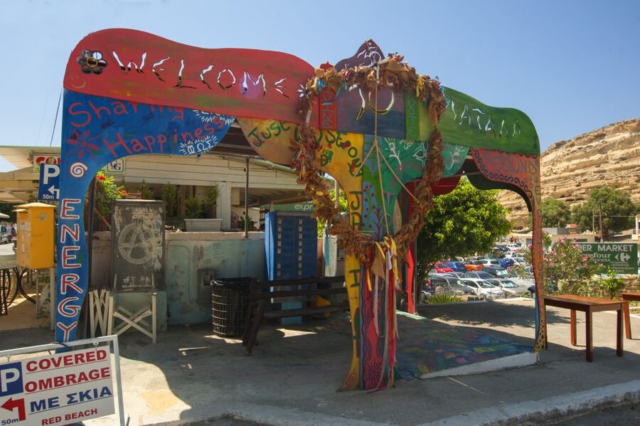 Crete: Matala Beach and Hippie caves, Red beach - Walking to Red Beach