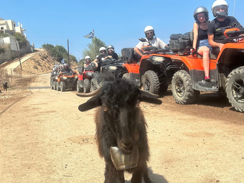 Crete: Quad Safari, Olive Mill with Tasting & Ghost Village - Following the cliff road above Agia Pelagia