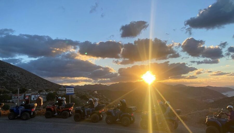 Crete: Sunset or Morning Quad with Local Products Tasting - Achlada, an abandoned village with a story