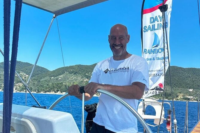 Day sailing Skiathos Skopelos with lunch on Rainbow yacht - Panormos Bay opens the Skopelos coast