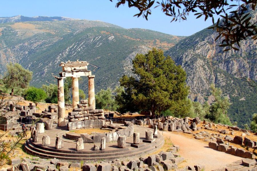 Delphi: Archaeological Site & Museum Ticket with Audio Tour - See the Treasury of the Athenians up close