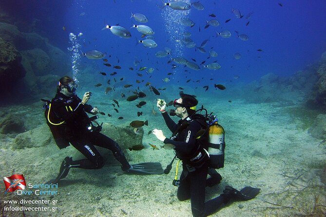 Discover Scuba Diving in the Caldera of the Volcano in Santorini - Your first breaths in waist-deep water