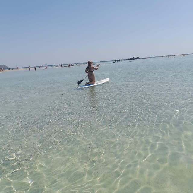 Elafonissi: Private Beach Day Trip with SUP - SUP and snorkeling, with one important weather warning