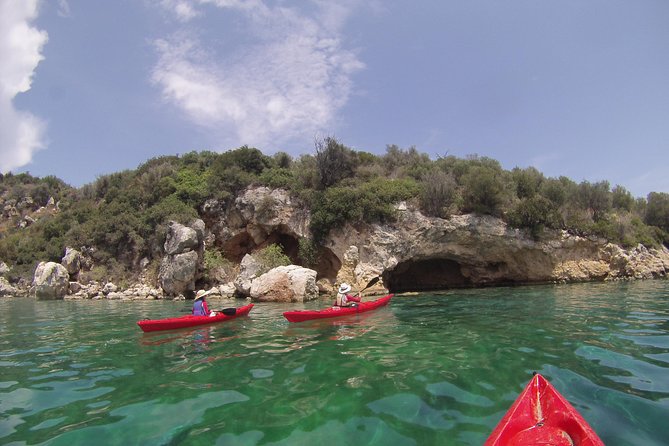 Epidavros sea kayak at the Ancient sunken city tour, small ancient theater - Snorkeling over walls, amphorae, and fish