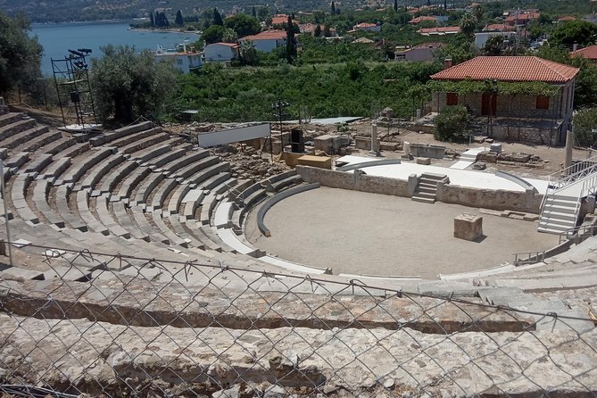 Epidavros sea kayak at the Ancient sunken city tour, small ancient theater - A local meal at Athina EcoFarm
