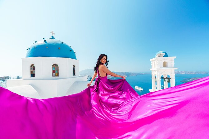Exclusive Santorini Flying Dress Photoshoot with Pickup - Is $169.38 a good value?