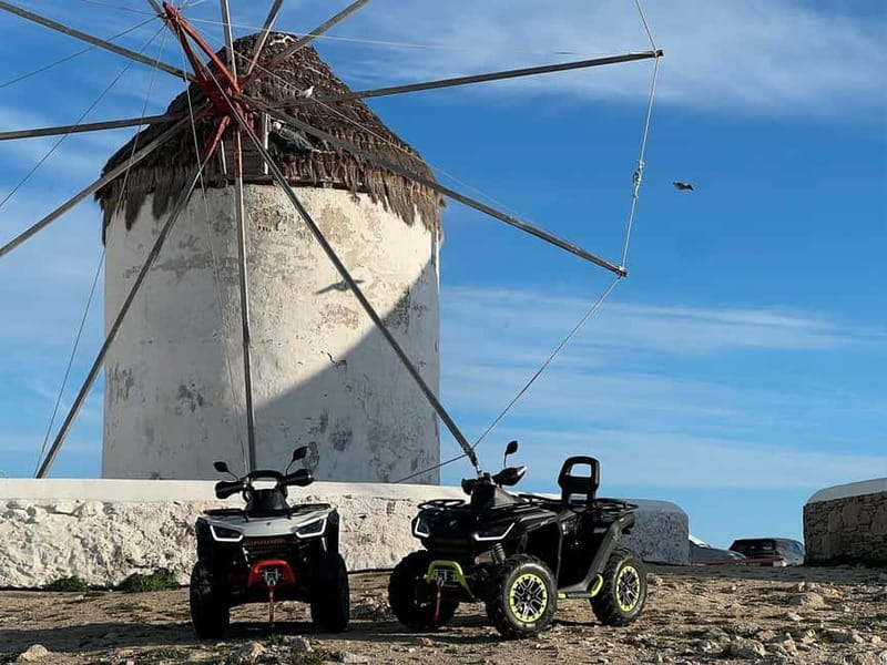 Explore Mykonos Island with a 650cc ATV / QUAD Tour - The long view at Armenistis Lighthouse