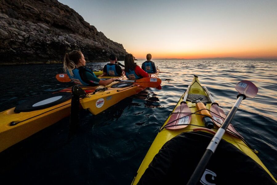 Faliraki: Sunrise Sea Kayaking Experience with Breakfast - Snorkeling in the first light
