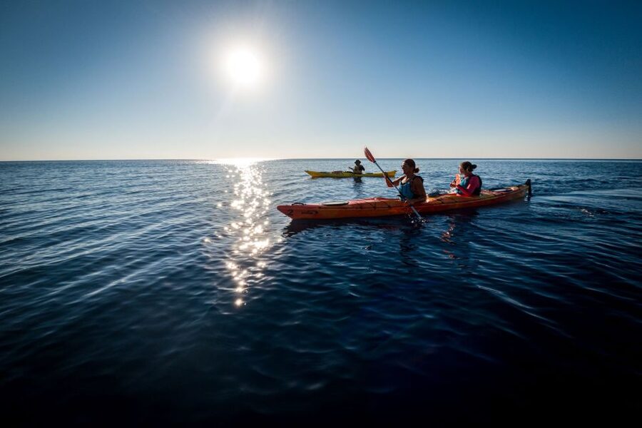 Faliraki: Sunrise Sea Kayaking Experience with Breakfast - Greek breakfast at Ladiko Beach