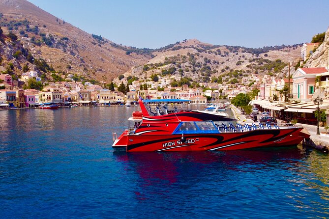 Fast Boat To Symi with a swimming stop at St George's Bay! (Only 1hr journey) - Why this fast boat makes Symi practical