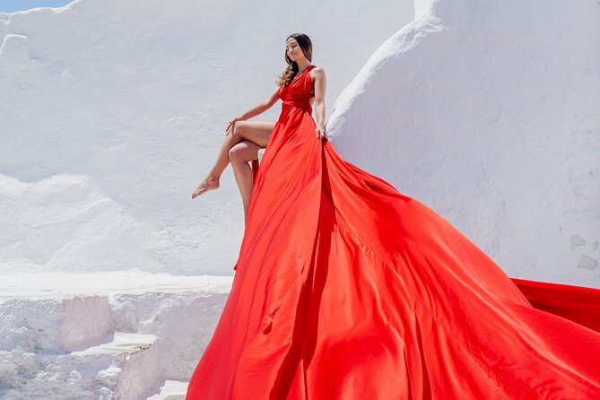 Flying Dress Mykonos Photoshoot - Pickup, meeting points, and cruise-ship timing