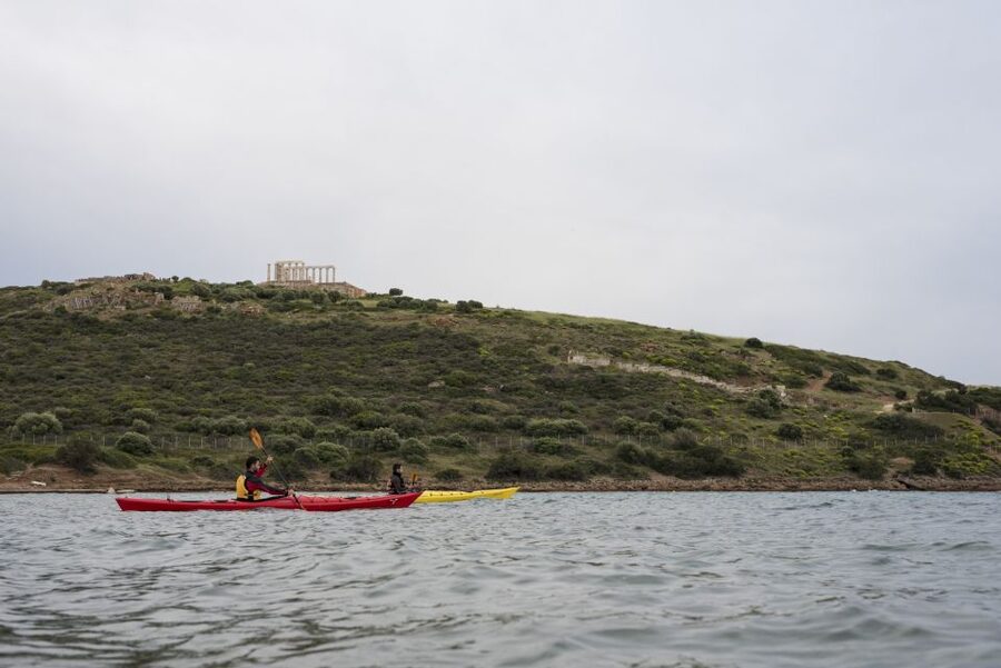 From Athens: Cape Sounion Guided Kayaking Tour with Lunch - A taverna meal beside the Saronic Gulf