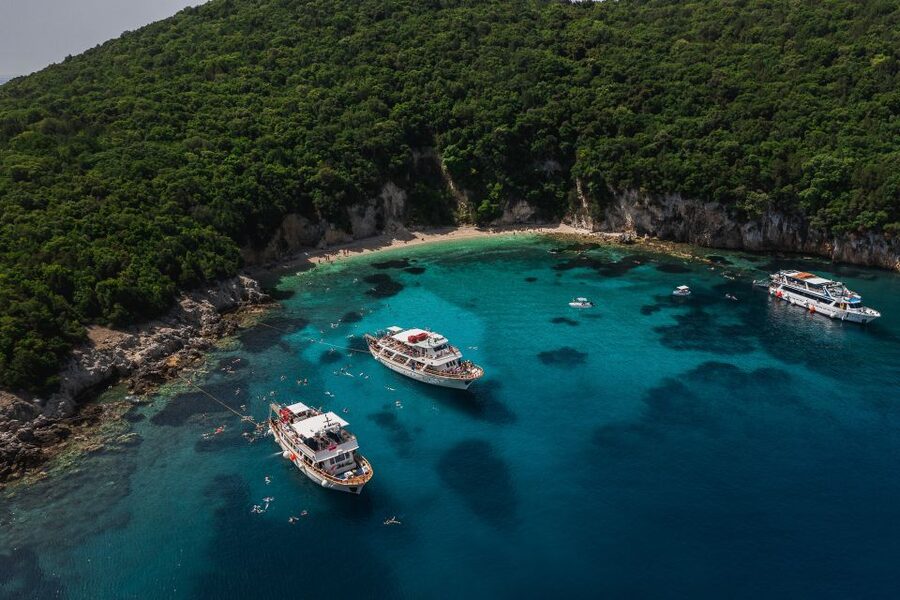 From Benitses/Lefkimmi: Blue Lagoon & Papanikolis Cruise - Bella Vraka adds another hour in the water