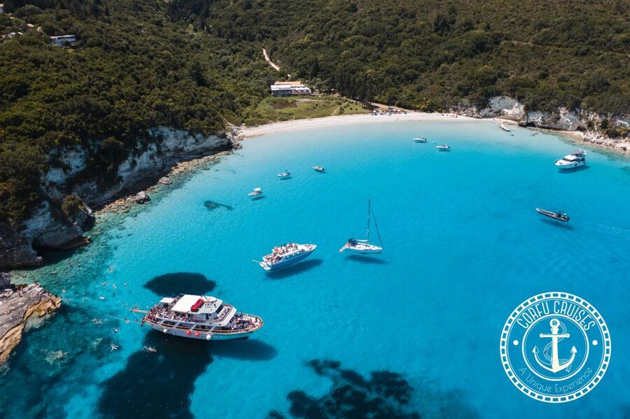 From Benitses/Lefkimmi: Paxos, Antipaxos & Caves Day Cruise - The long crossing to Paxos and Antipaxos