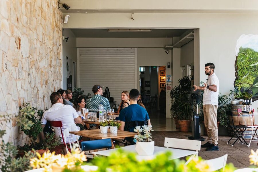 From Chania: Wine and Olive Oil Tasting Tour with Snacks - The second winery, white blends, and local snacks