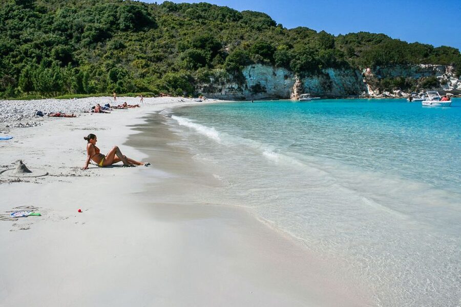 From Corfu: Day Cruise to Paxos, Antipaxos, and Blue Caves - Swimming at Antipaxos, Mesovrika or Voutoumi