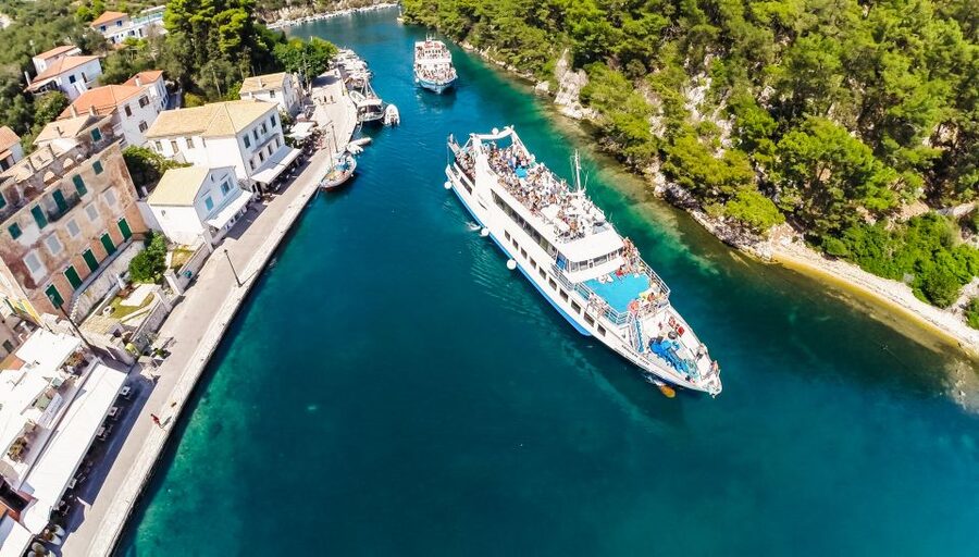 From Corfu: Day Cruise to Paxos, Antipaxos, and Blue Caves - Two hours in Gaios, the port village of Paxos