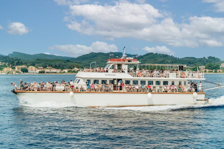 From Corfu Island: Antipaxos & Paxos Blue Caves Boat Cruise - Lakka: two hours for a village and a beach