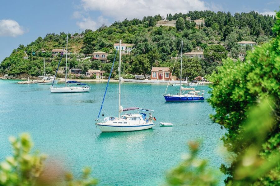 From Corfu Island: Antipaxos & Paxos Blue Caves Boat Cruise - Returning along Paxos’s eastern coast