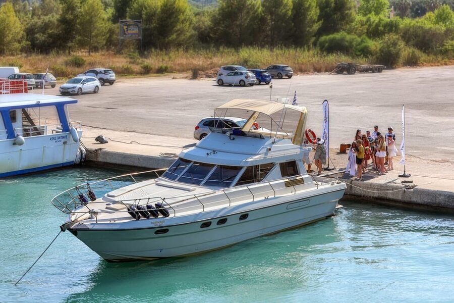 From Corfu: Luxury Yacht Cruise to Paxos and Antipaxos - Lakka Beach from the water