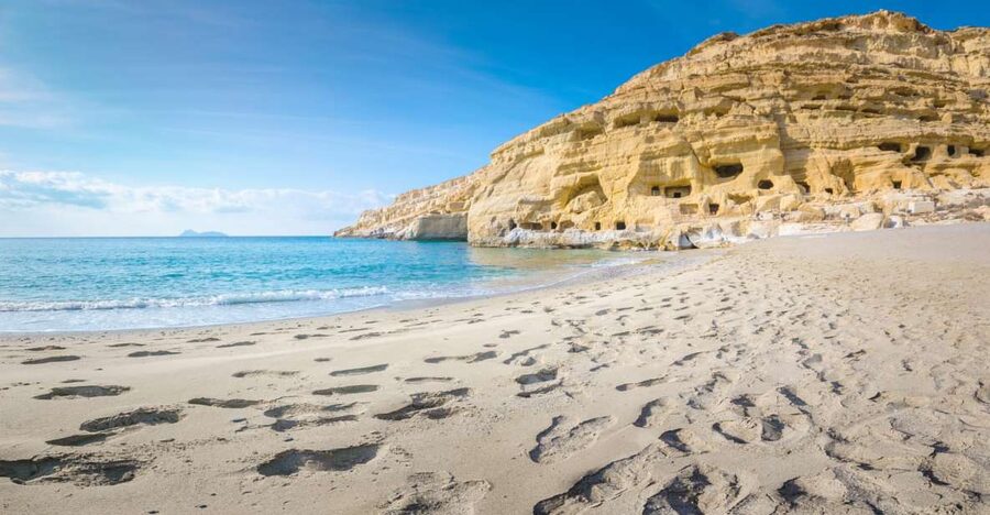 From Heraklion: Day Trip to Matala Hippie Beach and Caves - Four hours at Matala Beach
