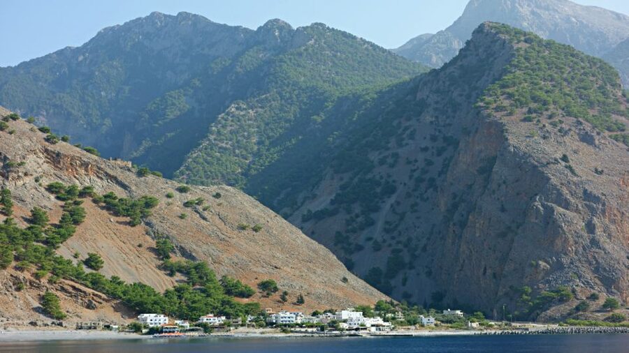 From Heraklion: Samaria Gorge & Agia Roumeli Hiking Day Trip - Ferry views from Agia Roumeli to Chora Sfakion