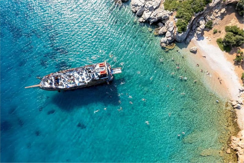 From Kos:A full day cruise in the newest luxury vessel! - Party boat or relaxing island cruise?