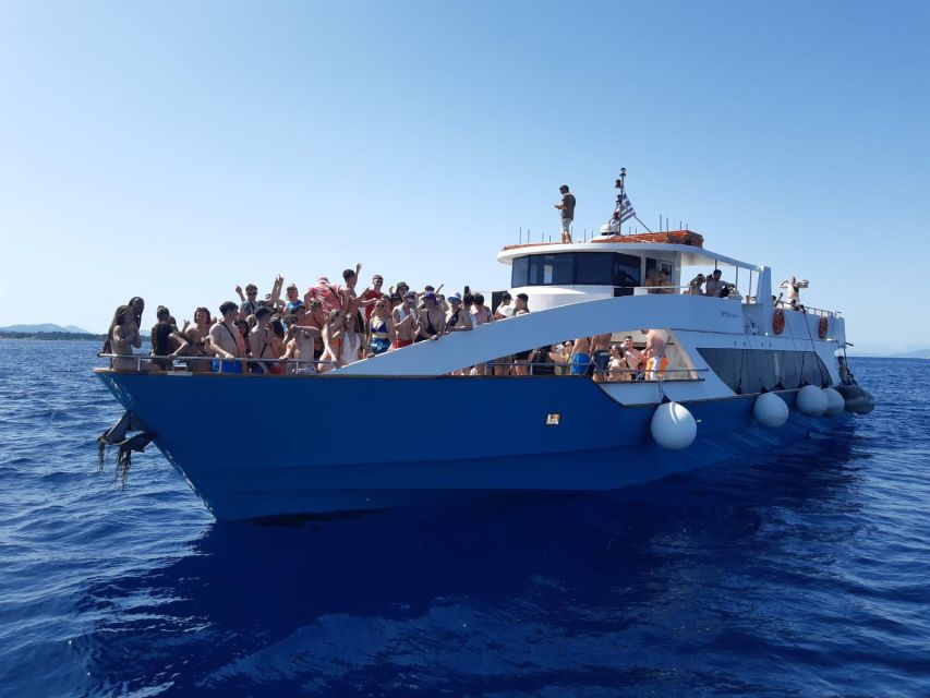 From Lefkimmi: Corfu, Kavos Party Booze Cruise - Blue Lagoon: the main swimming stop