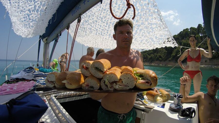 From Nea Fokea: Chalkidiki 6-Hour Cruise by Sailing Boat - Kriopigi adds a beach bar break