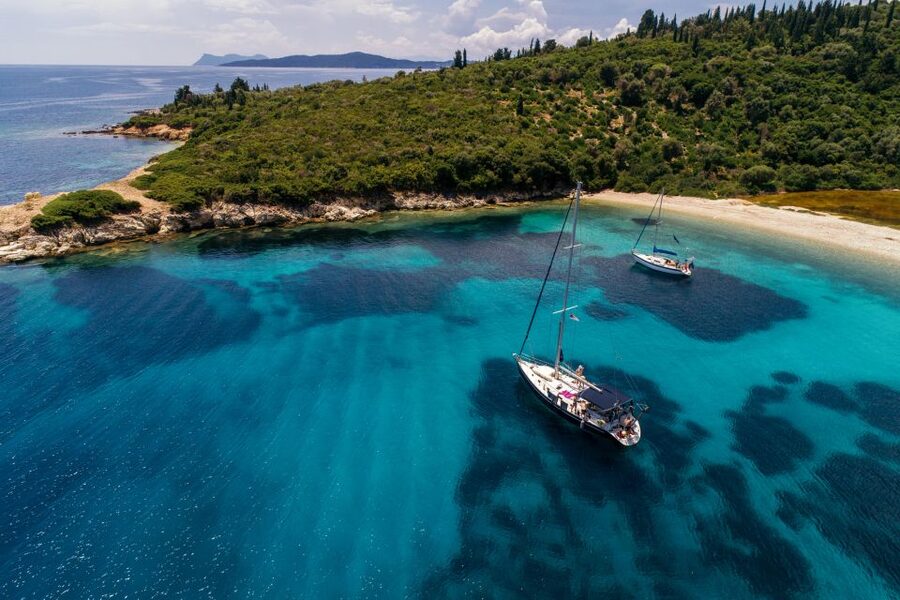 From Nidri: Marine Wildlife Cruise with Lunch and Swim Stops - Snorkeling over seagrass and around the caves