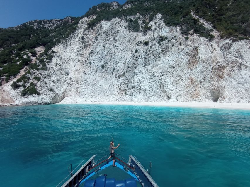 From Nydri: Boat to Kefalonia and Ithaki with Swim Stops - Lefkada’s famous beaches from the water