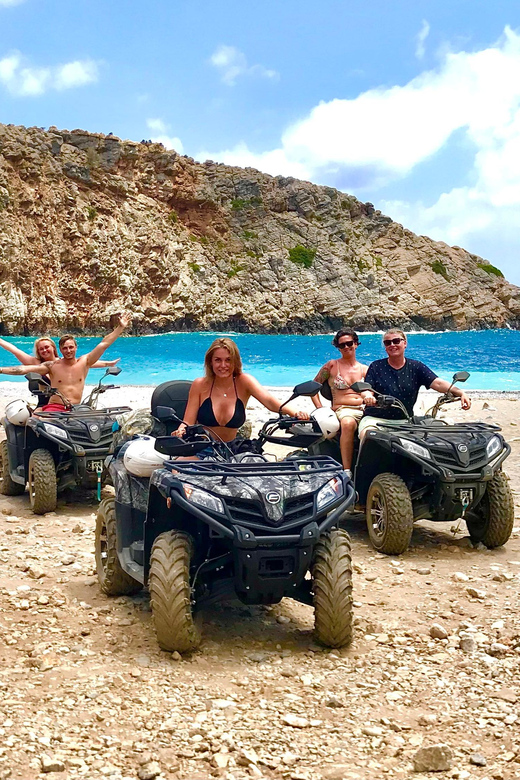 From Platanias: Quad safari with Hotel transfer - The scenic drive and first secret stop