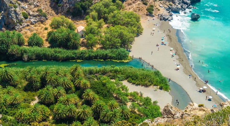 From Rethymno/Chania: Day Trip to Preveli Palm Beach - The boat from Damnoni to Preveli