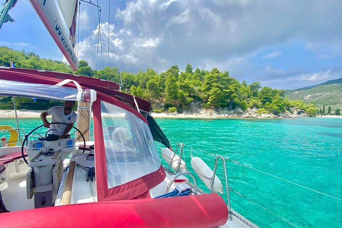 From Skopelos: Full-Day Sailing to Alonissos & Marine Park - First stop: a clear-water swim and late breakfast