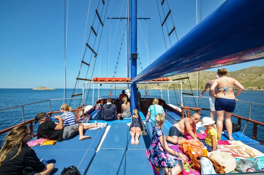 From the Port of Kos: Full Day Boat Cruise to 3 Islands - Vathi on Kalymnos: a fjord village with limited time