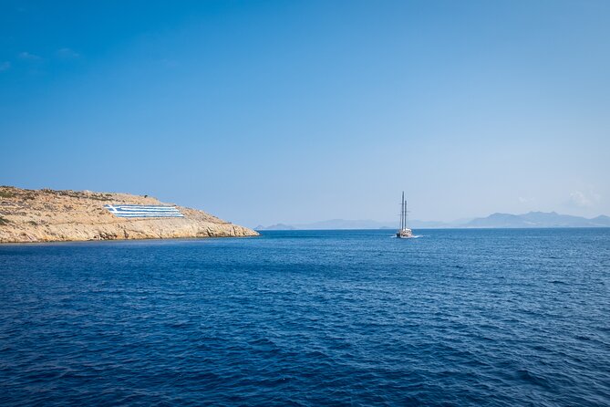 Full Day Boat Cruise to 3 Islands with optional pickup - Pserimos, a tiny island with a simple beach life