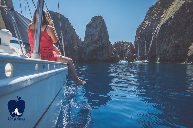 Full day sailing cruise on the West side of Milos island - Leaving Adamas past Milos fishing villages