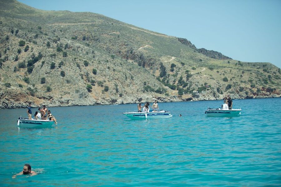 Georgioupolis: Rent a Boat Safari Sea Tour - Taking the wheel off Georgioupolis