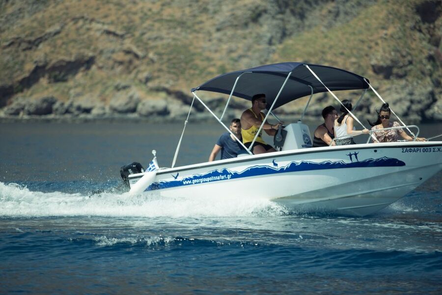 Georgioupolis: Rent a Boat Safari Sea Tour - Caves, palms, and the coastal route