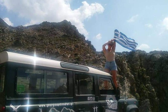Georgioupolis Safari Off Road Tours Outdoor Activities Land Rover Defender - Lake Kournas begins the day with a local legend