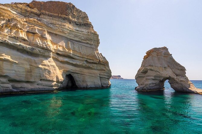 Half Day Boat Tour to Kleftiko Milos - Gerontas: the first 30-minute swim