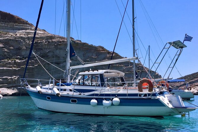 Half-Day Private Romantic Sailing Getaway to Kleftiko - Leaving Agia Kyriaki for Milos’ south coast