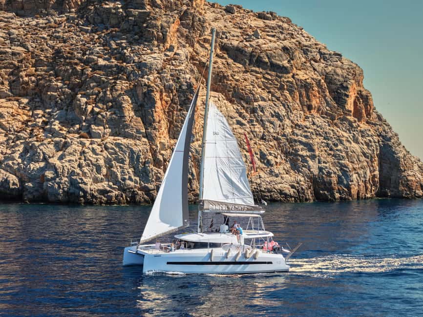 Hersonissos: Catamaran Sailing Trip to Dia Island with Lunch - Key details at a glance