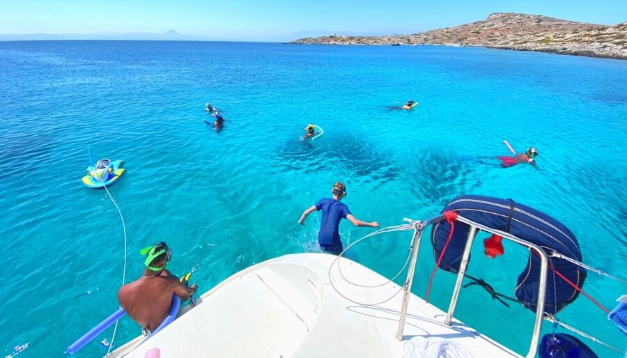 Hersonissos: Catamaran Sailing Trip to Dia Island with Lunch - Three hours and 15 minutes in Dia Island’s bay
