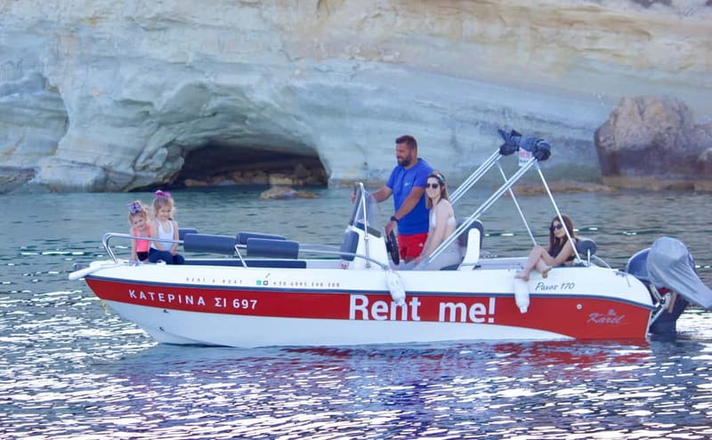Hersonissos: Rent a Boat - No License Needed - Taking the helm from Hersonissos port