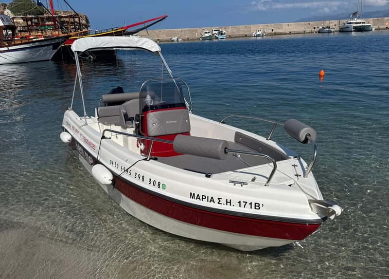 Hersonissos: Rent a Boat - No License Needed - Price, fuel, and the real value