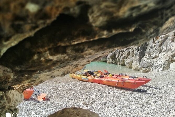 Kayak Trip to Hidden blue Cave, with lunch & fruits. - Lunch with your feet near the Ionian Sea